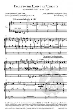 Praise To The Lord, The Almighty von Mack Wilberg (Download) 