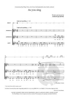As you sing von Sarah Quartel (Download) 