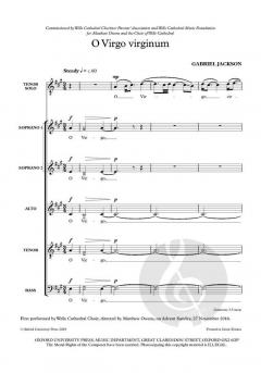 O Virgo virginum von Gabriel Jackson (Download) 