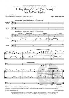 I obey thee, O Lord (Lacrimosa) von Cecilia McDowall (Download) 