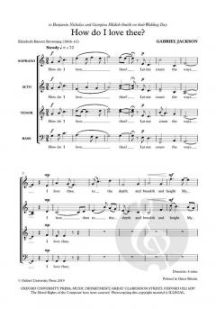 How do I love thee? von Gabriel Jackson (Download) 
