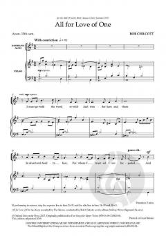 All for Love of One von Bob Chilcott (Download) 