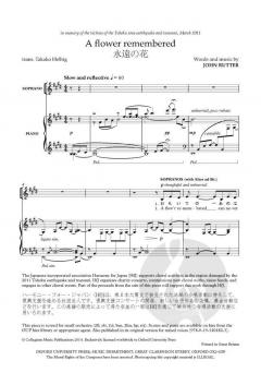 A Flower Remembered von John Rutter (Download) 