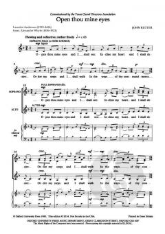 Open thou mine eyes von John Rutter (Download) 