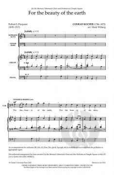 For The Beauty Of The Earth von Mack Wilberg (Download) 