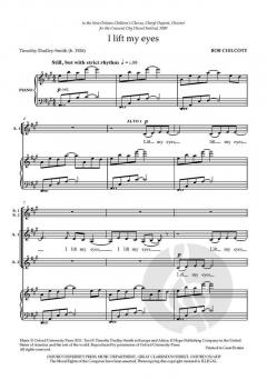 I Lift My Eyes von Bob Chilcott (Download) 