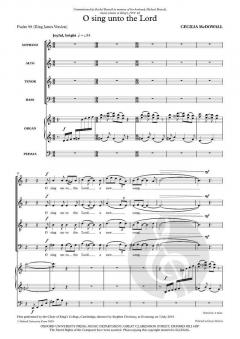 O sing unto the Lord von Cecilia McDowall (Download) 