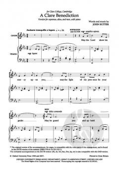 A Clare Benediction von John Rutter (Download) 