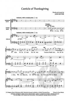 Canticle of Thanksgiving von John Rutter (Download) 