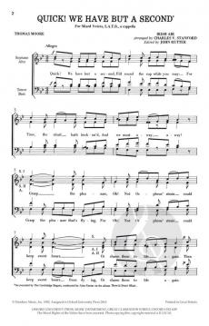 Quick! We Have But A Second von Charles Villiers Stanford (Download) 