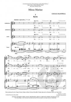 Missa Mariae von Cecilia McDowall (Download) 