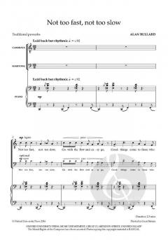 Not Too Fast, Not Too Slow von Alan Bullard (Download) 