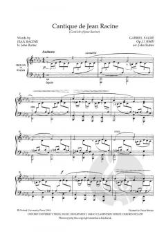 Cantique de Jean Racine op. 11 von Gabriel Fauré (Download) 