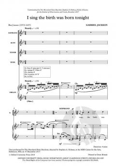 I sing the birth was born tonight von Gabriel Jackson (Download) 