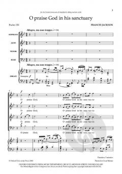 O praise God in his sanctuary von Francis Jackson (Download) 