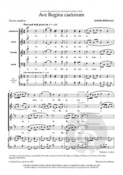 Ave Regina caelorum von David Bednall (Download) 