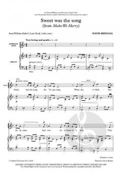 Sweet was the song von David Bednall (Download) 