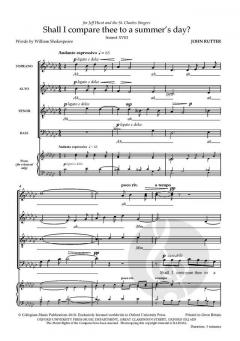 Shall I compare thee to a summer's day? von John Rutter (Download) 