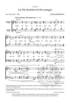 Lo! He slumbers in his manger von Cecilia McDowall (Download) 