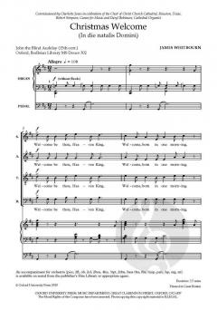 Christmas Welcome von James Whitbourn (Download) 