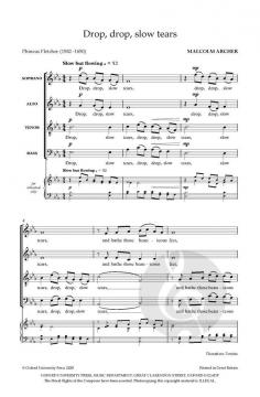 Drop, drop, slow tears von Malcolm Archer (Download) 