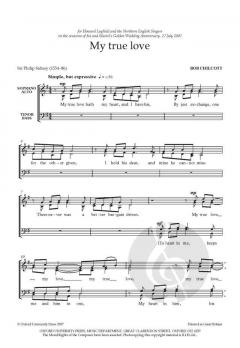 My True Love von Bob Chilcott (Download) 