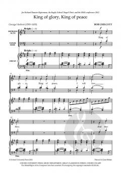 King Of Glory, King Of Peace von Bob Chilcott (Download) 
