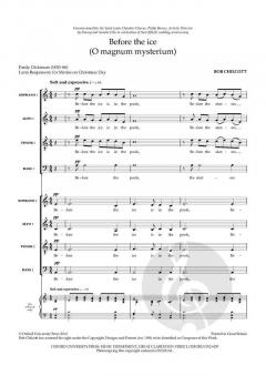 Before the ice (O magnum mysterium) von Bob Chilcott (Download) 