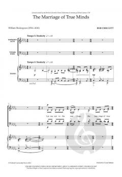 The Marriage of True Minds von Bob Chilcott (Download) 