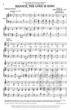 Rejoice, The Lord Is King von John Rutter (Download) 
