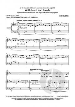With Heart And Hands von John Rutter (Download) 