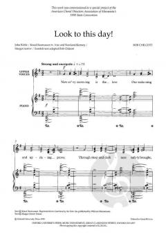 Look to this day! von Bob Chilcott (Download) 