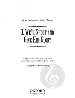 We'll Shout And Give Him Glory von Mack Wilberg (Download) 