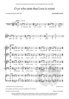 O ye who taste that Love is sweet von Eleanor Daley (Download) 