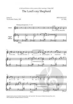 The Lord's my Shepherd (solo/high) von Bob Chilcott (Download) 