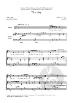 This day (solo/high) von Bob Chilcott (Download) 