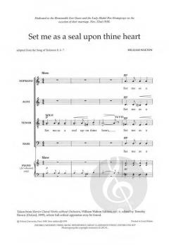Set Me As A Seal Upon Thine Heart von William Walton (Download) 