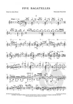 Five Bagatelles for Guitar von William Walton (Download) 