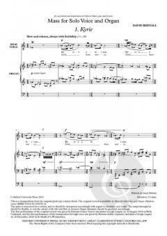 Mass von David Bednall 