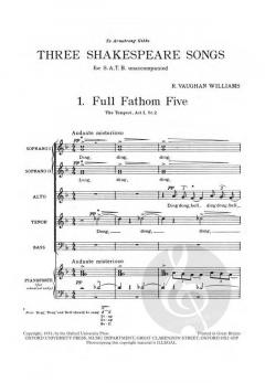 3 Shakespeare Songs von Ralph Vaughan Williams (Download) 