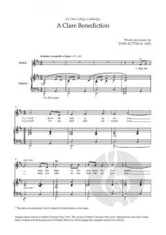 A Clare Benediction (solo/high) von John Rutter (Download) 