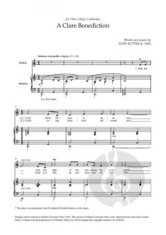 A Clare Benediction (solo/low) von John Rutter (Download) 