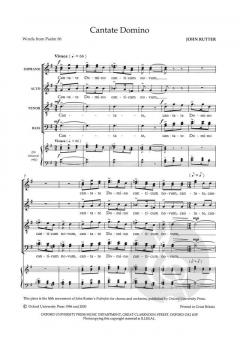 Cantate Domino von John Rutter (Download) 