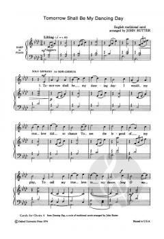 Tomorrow Shall Be My Dancing Day von John Rutter (Download) 
