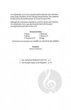 Two Elizabethan Lyrics von Robert A. Harris (Download) 