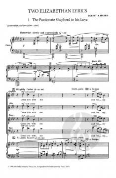 Two Elizabethan Lyrics von Robert A. Harris (Download) 