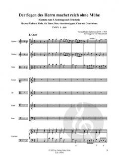Das Schottener Kantatenarchiv 37: Der Segen des Herrn machet reich ohne Mühe TVWV 1:310 von Georg Philipp Telemann 