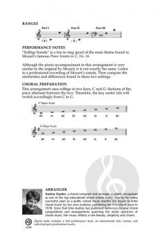 Solfege Sonata von Wolfgang Amadeus Mozart 