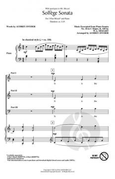 Solfege Sonata von Wolfgang Amadeus Mozart 