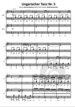 Ungarische Tänze 1, 4, & 5 von Johannes Brahms 